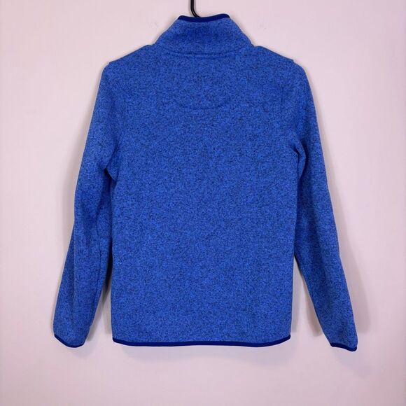 LL Bean Blue Snap Button Fleece Lined Pullover Sweatshirt Women's XS - Picture 2 of 5